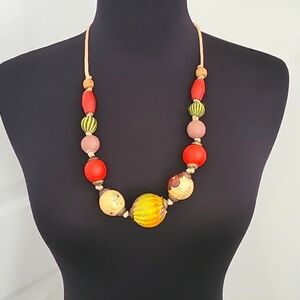 ❤️ Chucky Wood Beaded Necklace 🧡